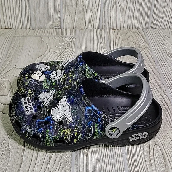 CROCS Kids Shoes in Black with Colorful Accents - Picture 4 of 10